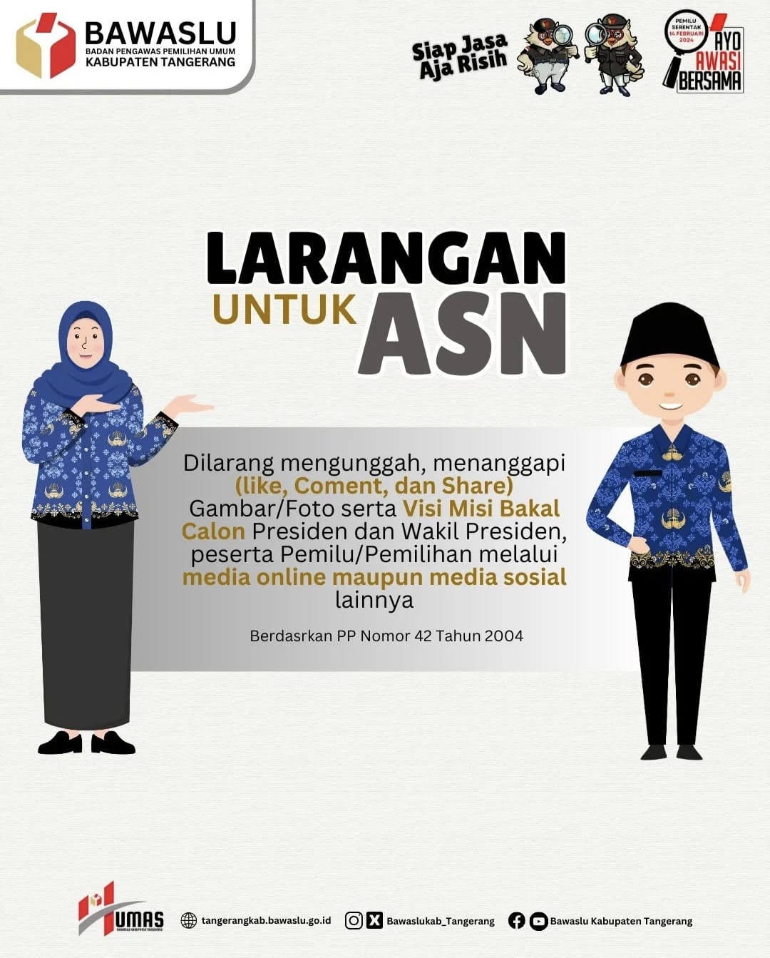 Bawaslu Kabupaten Tangerang Imbau Terkait Pelanggaran Netralitas ASN