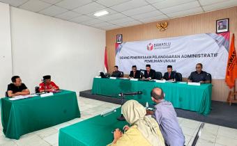 Bawaslu Kabupaten Tangerang Gelar Sidang Pelanggaran Administratif Pada Pemilu Tahun 2024, pada selasa, 19 Maret 2024. 