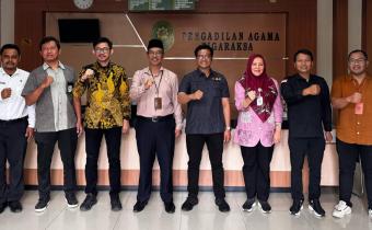 Bawaslu Dampingi KPU Kabupaten Tangerang Audiensi ke Kantor Pengadilan Agama Tigaraksa Bahas Pemutakhiran Data Pemilih Berkelanjutan